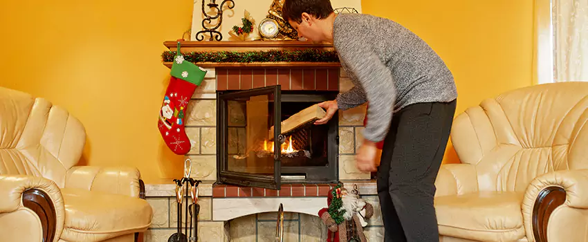 Rusted Metal Fireplace Restoration in Valley Stream, New York
